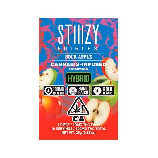 Photograph of product: Sour Apple Gummies - 100mg