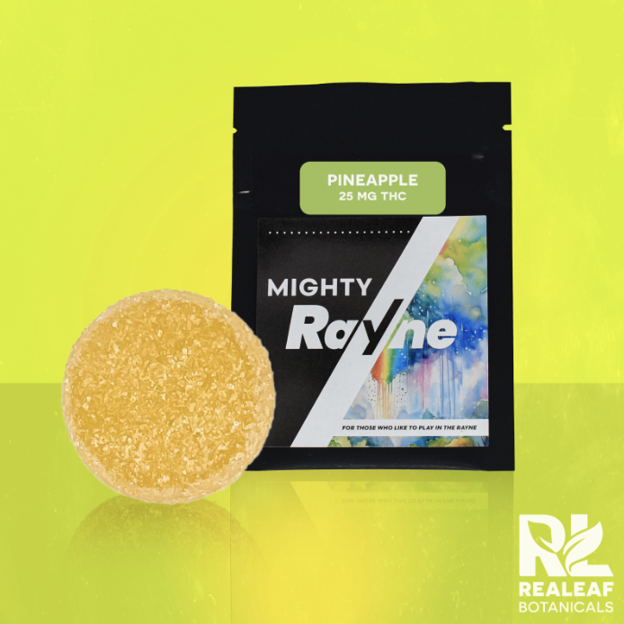 Photograph of product: RAYNE PINEAPPLE 1PK GUMMY 25MG