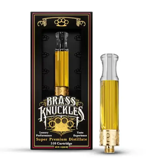 Photograph of product: Brass Knuckles Super Premium Distillate 510 Cart - Rainbow Belts