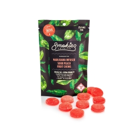 Photograph of product: SMOKIEZ - GUMMIES - 250MG - 10PK - SOUR PEACH - Oui'd