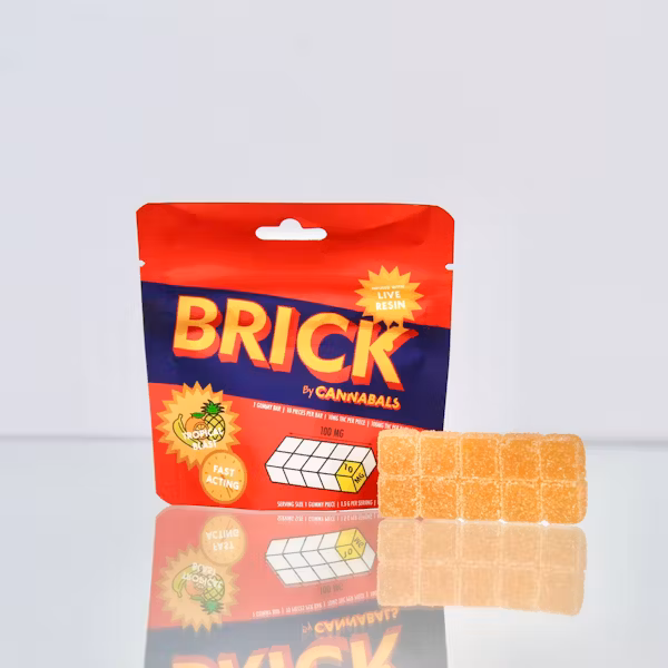 Photograph of product: Cannabals | Brick Tropical Blast Live Resin Gummies 10pk, 100mg