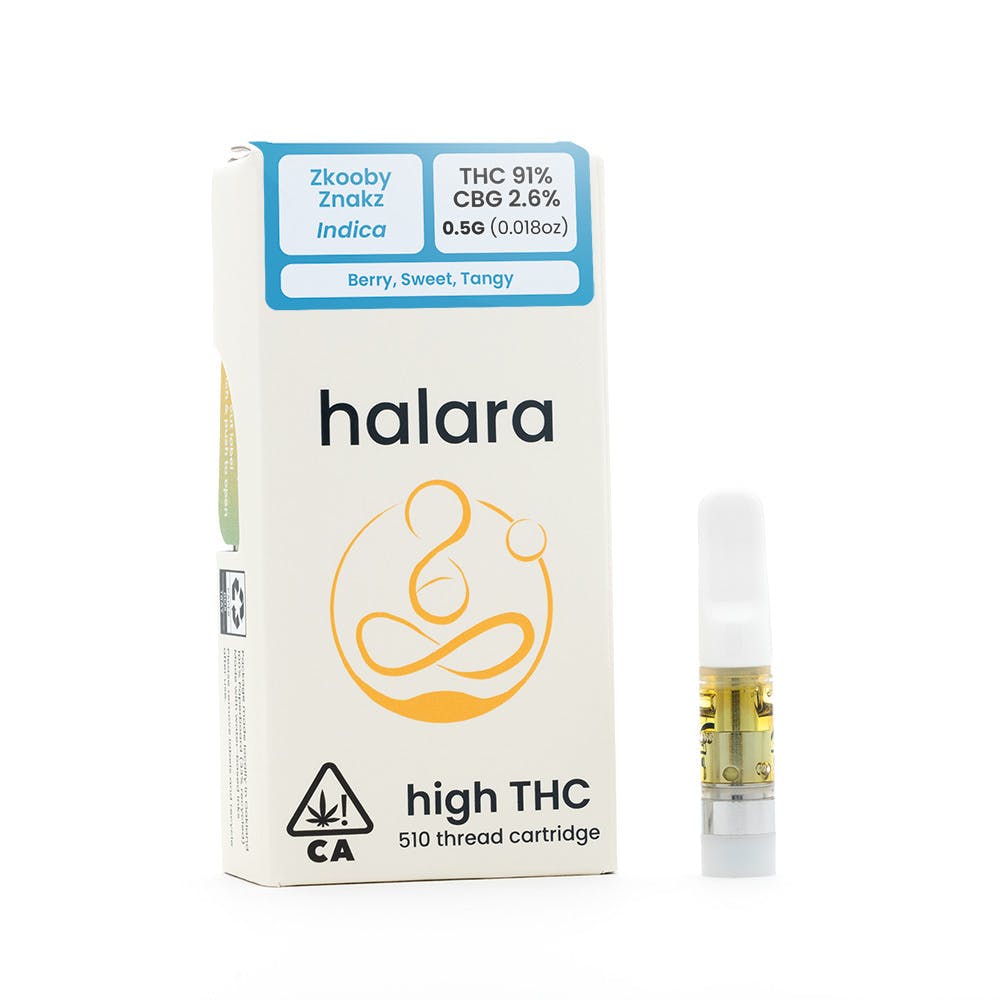 Photograph of product: Halara Zkooby Znakz High THC Indica Cart