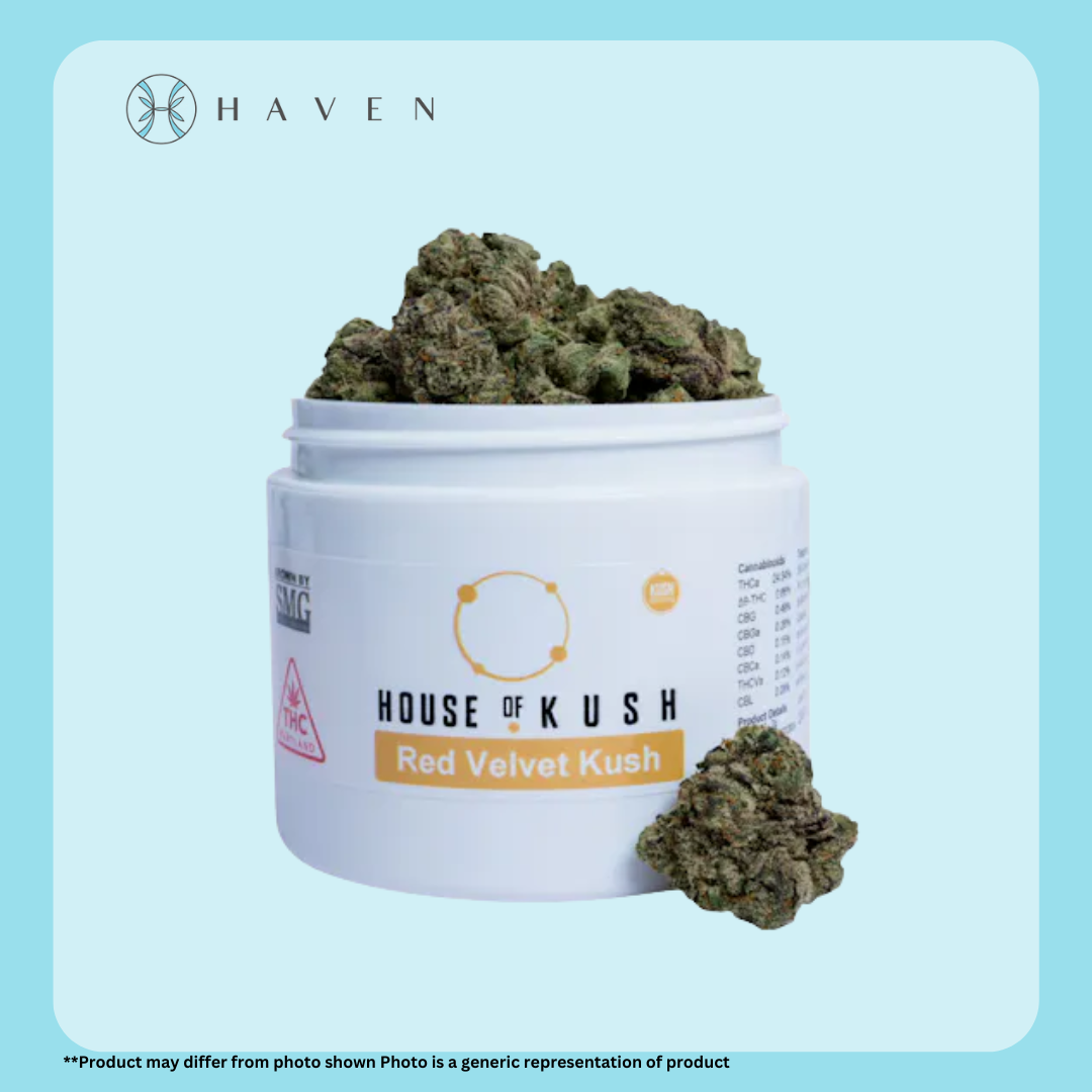 Photograph of product: 7g Red Velvet Kush (Prepacked Bud) | House of Kush
