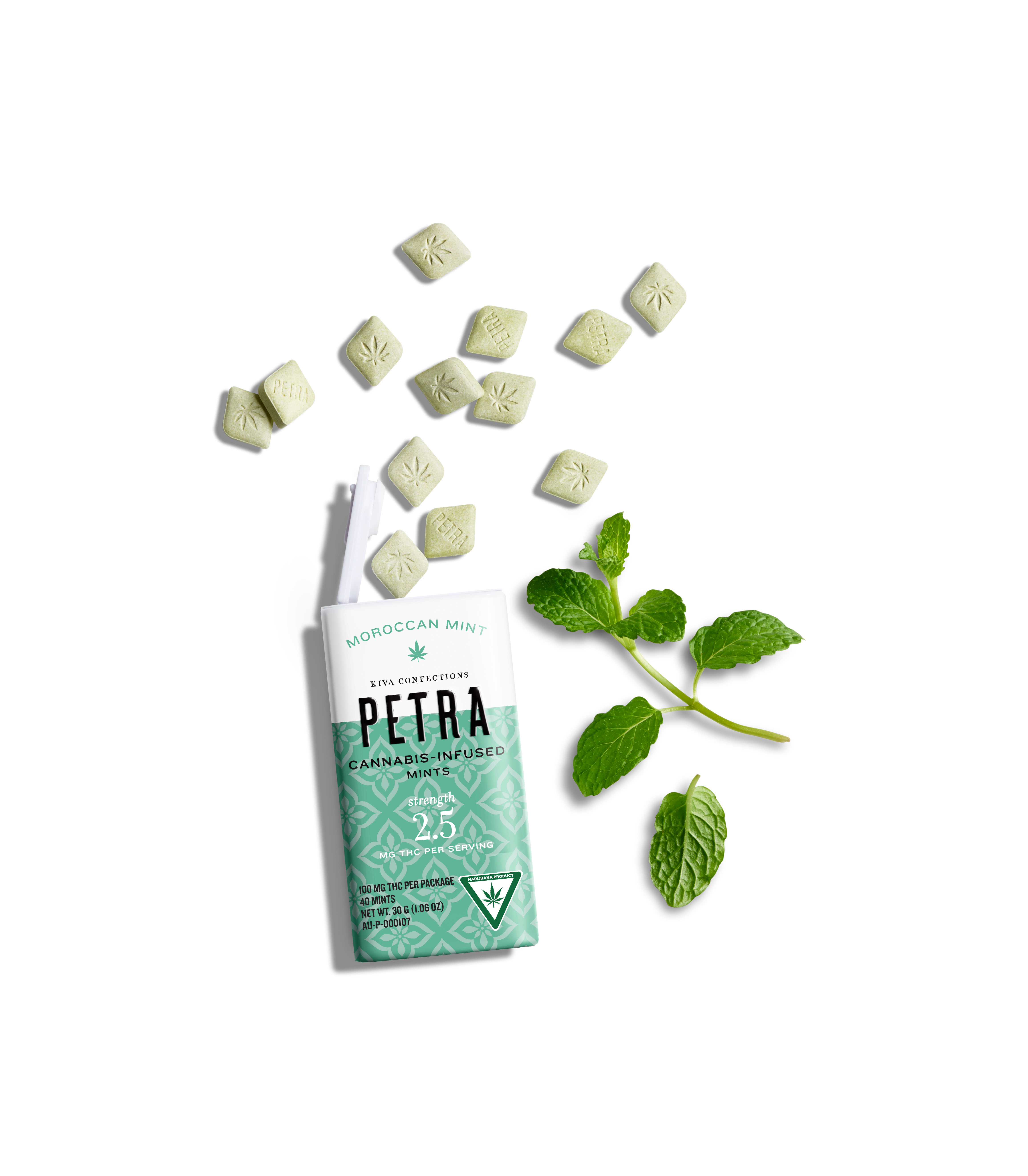 Photograph of product: Petra Moroccan Mints [40pk] (100mg TH-oui)