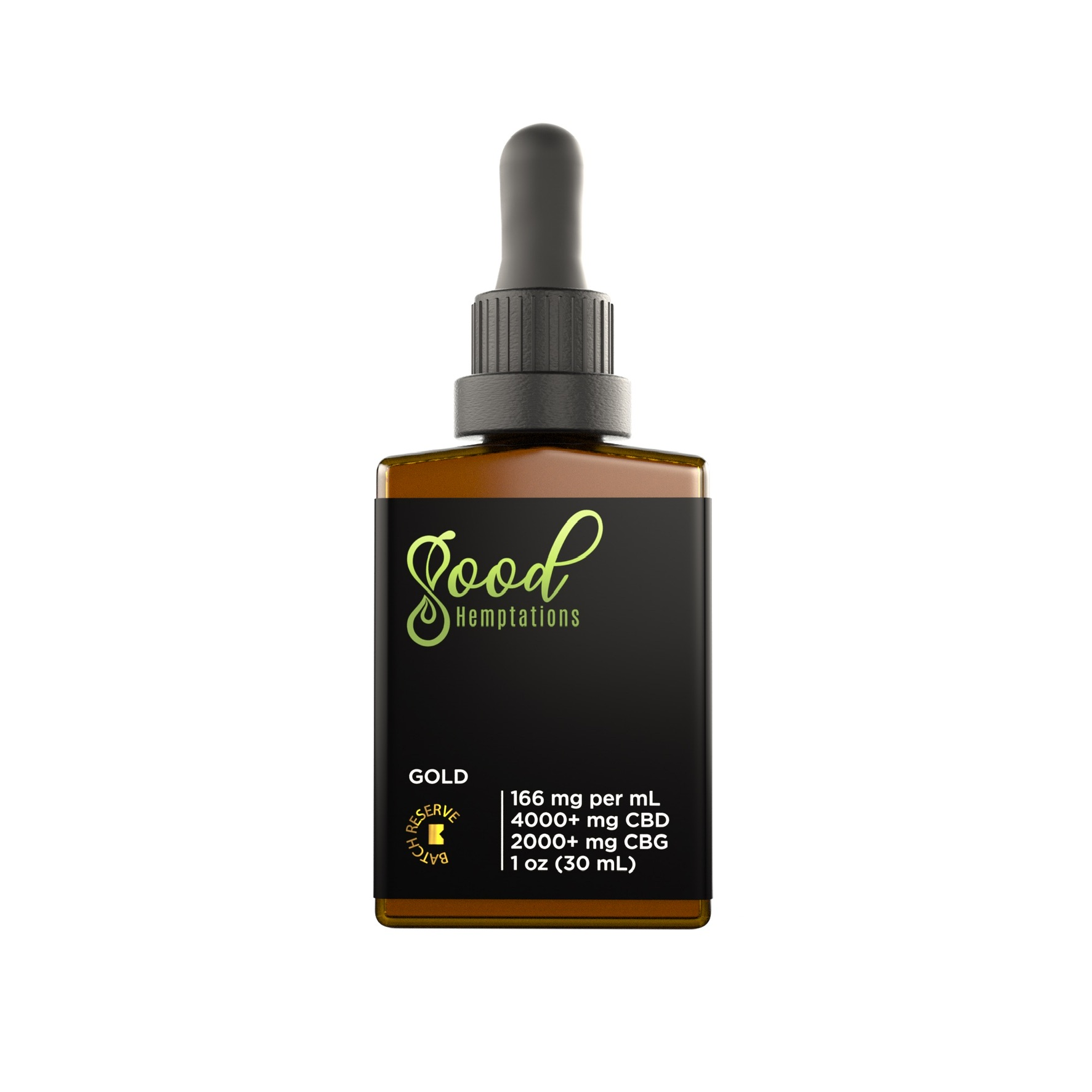 Photograph of product: Good Hemptations Gold 6000mg CBD+CBG Tincture Premium Blend