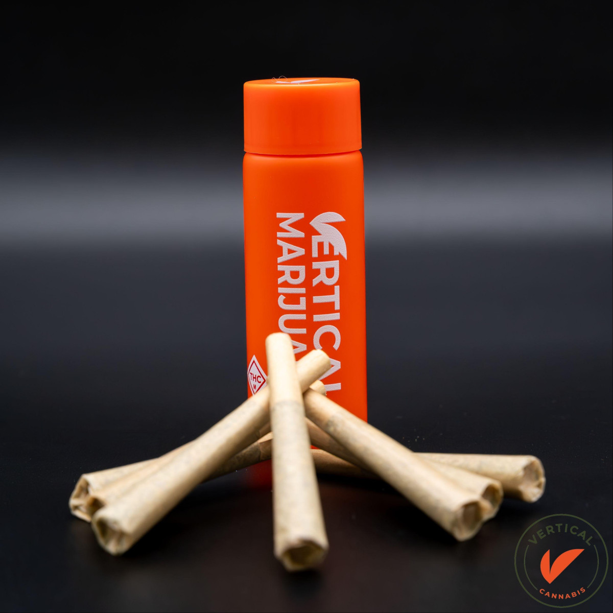 Photograph of Product: Vertical | Platinum Papaya Mimosa Pre-Roll 7pk