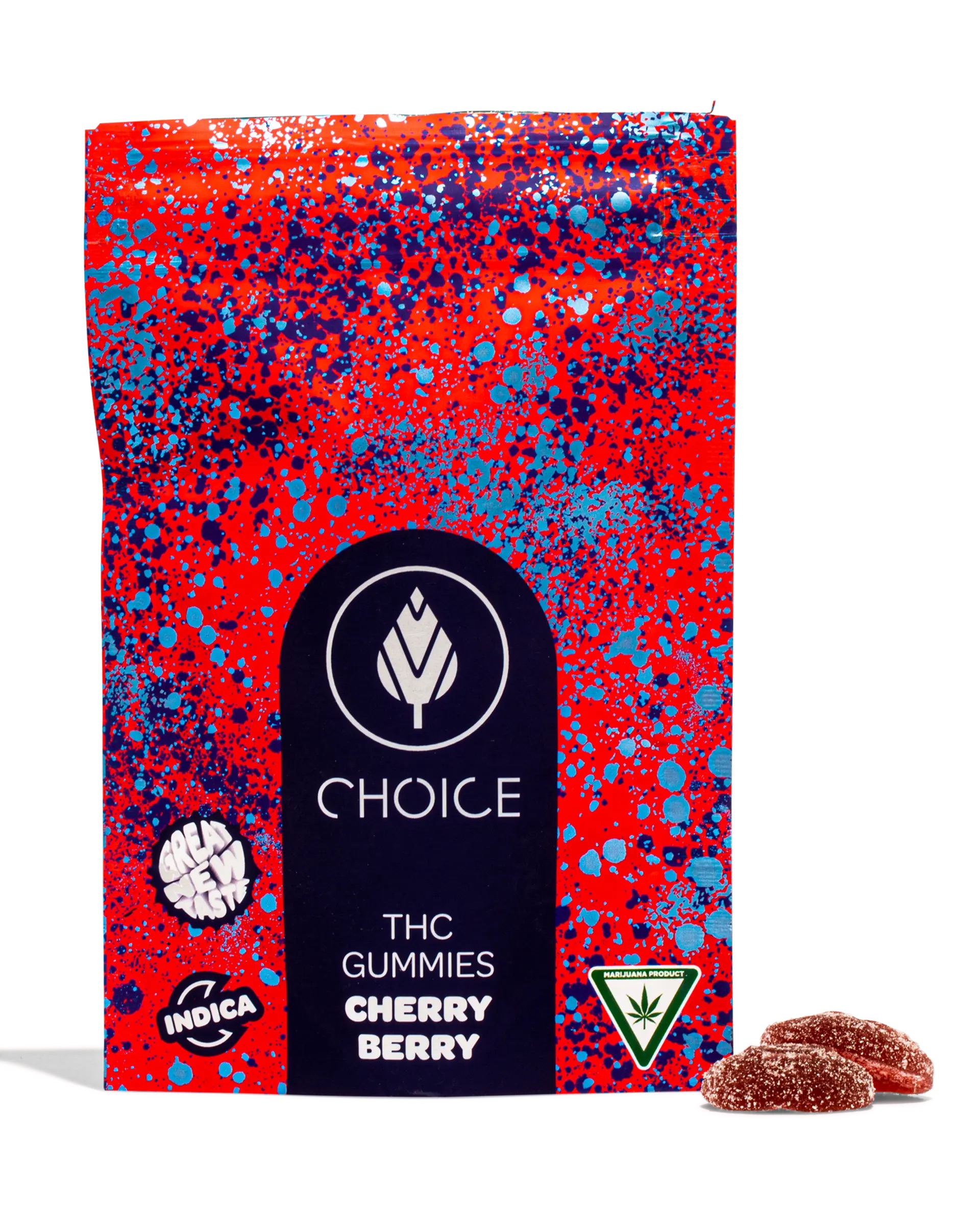 Photograph of product: Choice - Gummies - Chronic Cherry Berry - 100mg (Oui'd)
