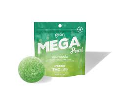 Photograph of product: Grn | Sour Apple Mega Pearl | 100mg