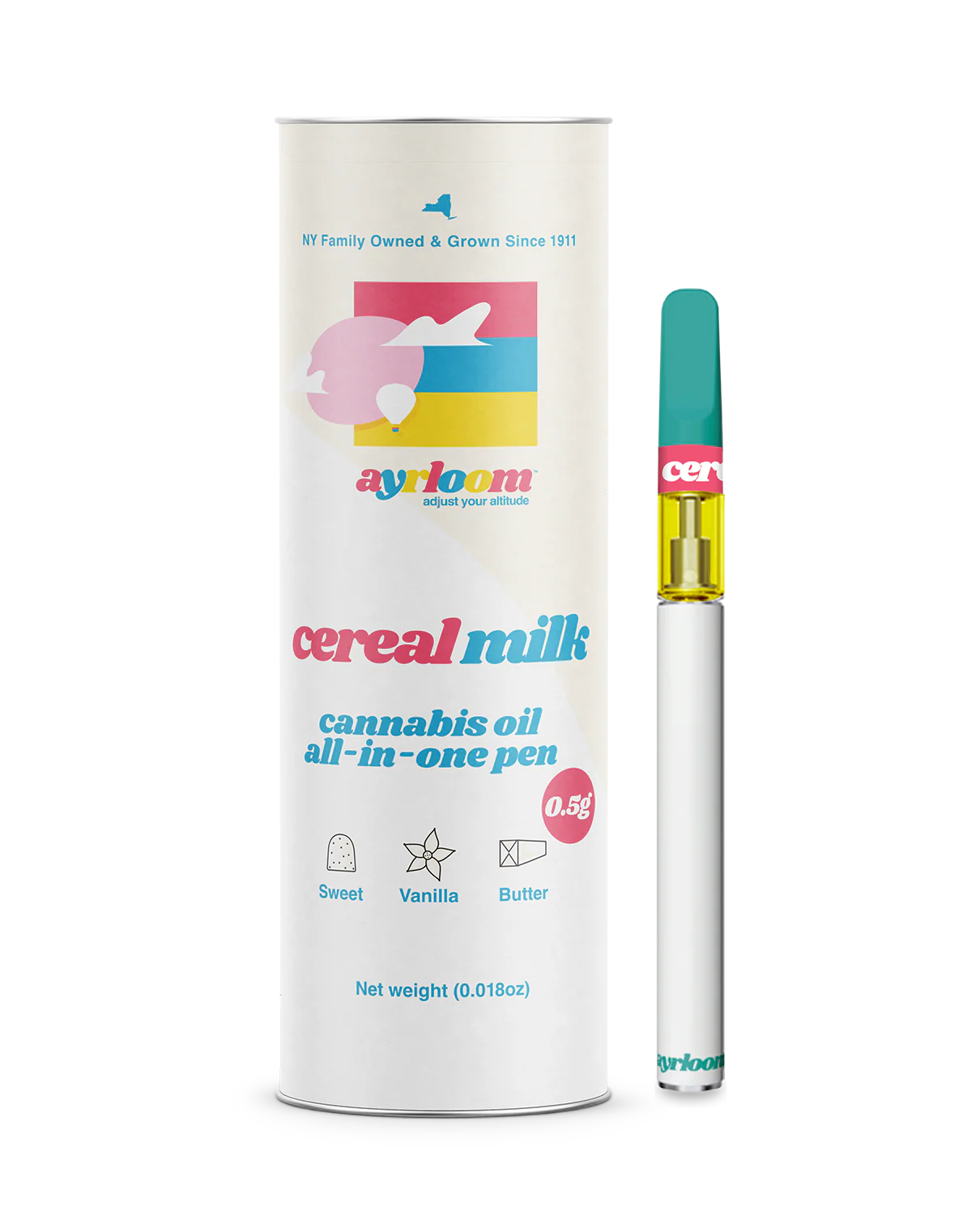 Photograph of product: AYRLOOM Cereal Milk 0.5g or 1g Disposable Vape