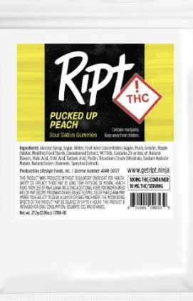 Photograph of product: Pucked Up Peach Gummies