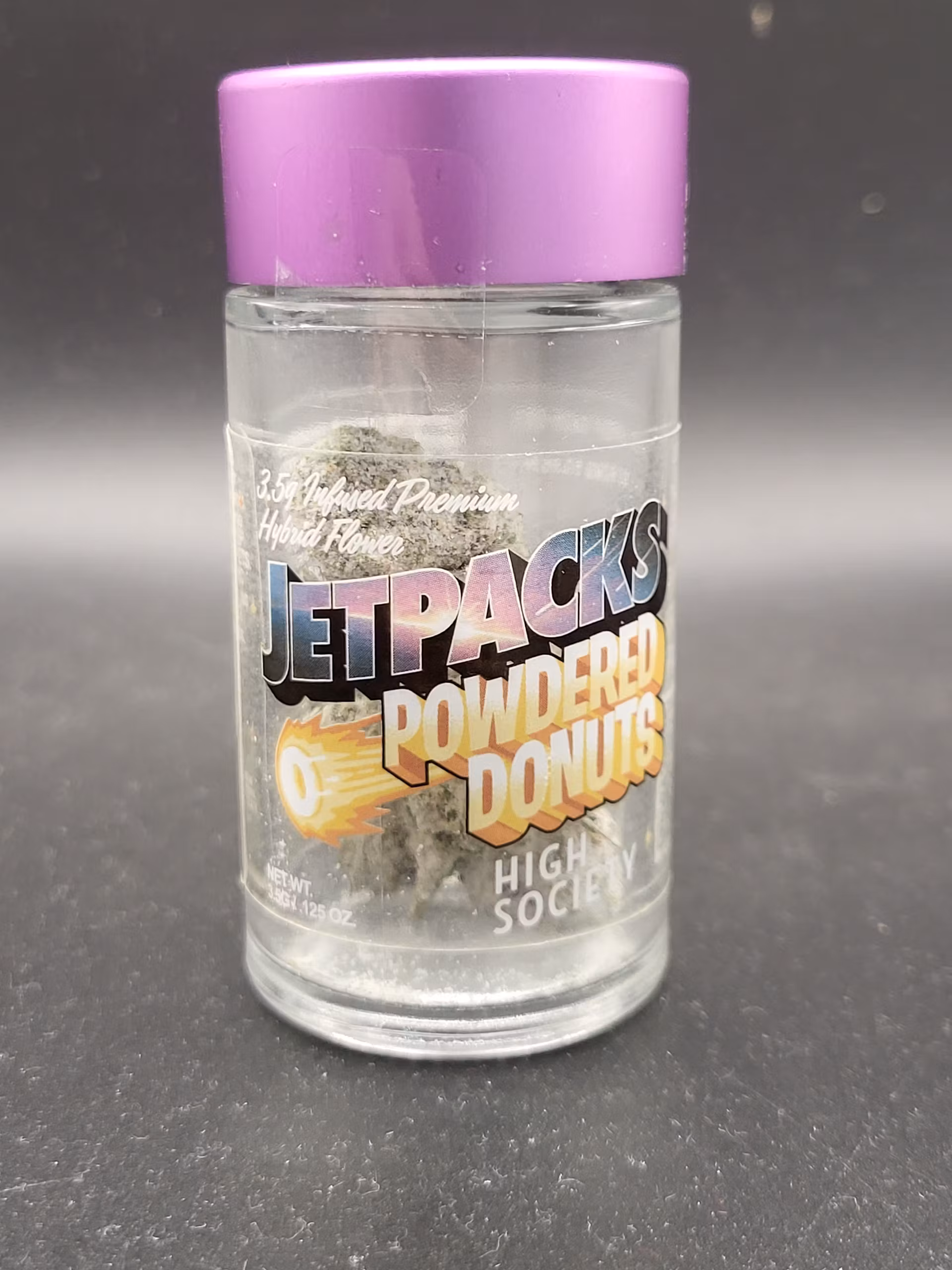 Photograph of Product: Jetpacks | Powdered Donuts | High Society | Infused Premium Flower | 3.5g
