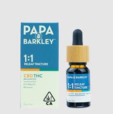 Photograph of product: Papa & Barkley - 1 oz 1:1 Releaf Tincture (CBD:TH-ouia) - 