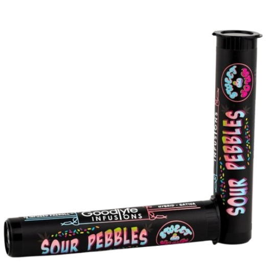 Photograph of product: IPR - 1g Sour Pebbles Oui'd Infused Preroll - Goodlyfe