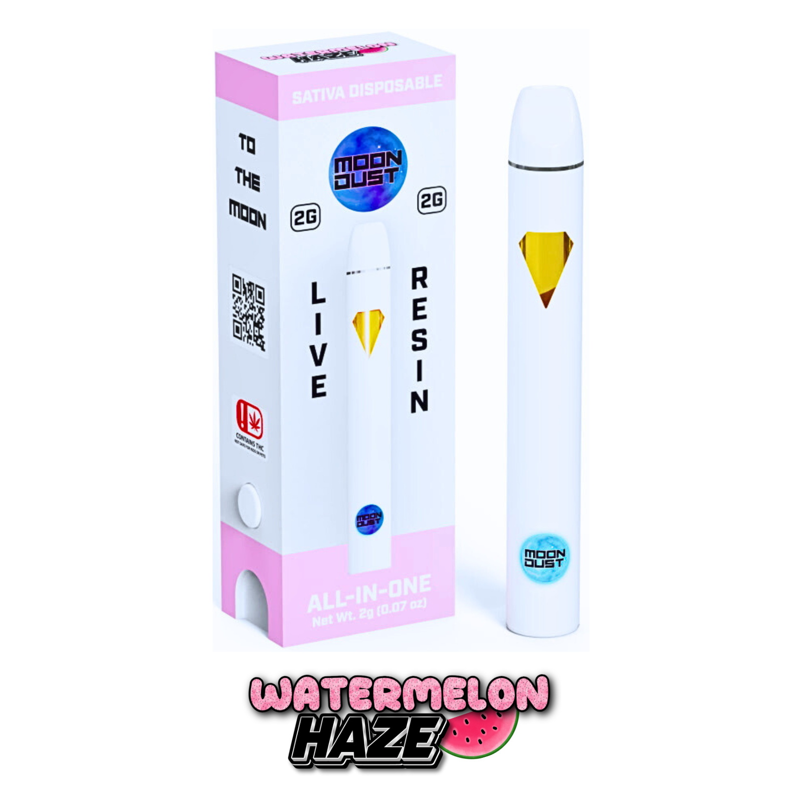 Photograph of product: VAPE MD WATERMELON HAZE (S) LIVE RESIN DISPOSABLE