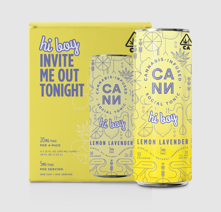 Photograph of product: Hi Boy Lemon Lavender Infused Beverage 20mg (4Pk) (H)