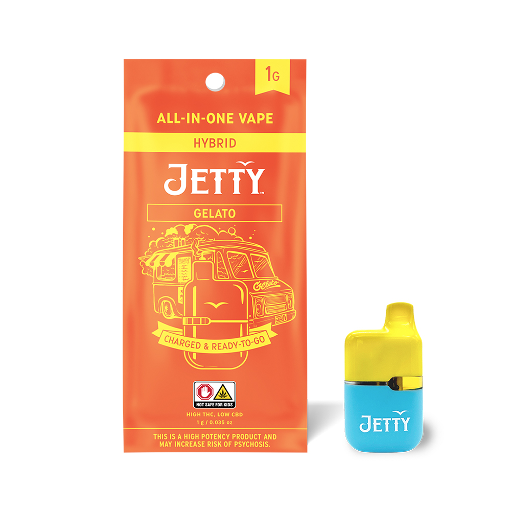 Photograph of product: Jetty Vape Mini Tank AIO - Gelato (Hybrid)