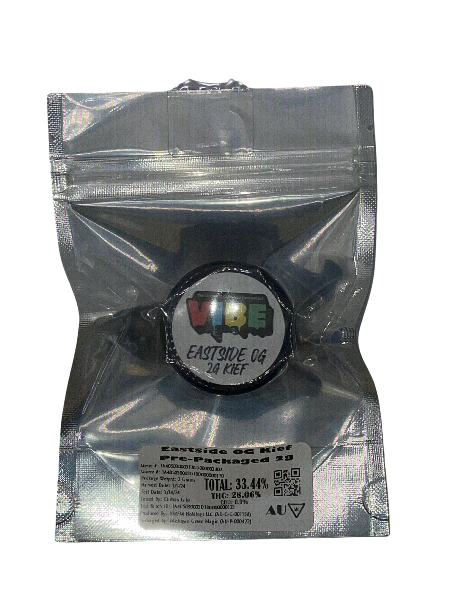 Photograph of product: Vibe | Eastside OG | Kief | REC