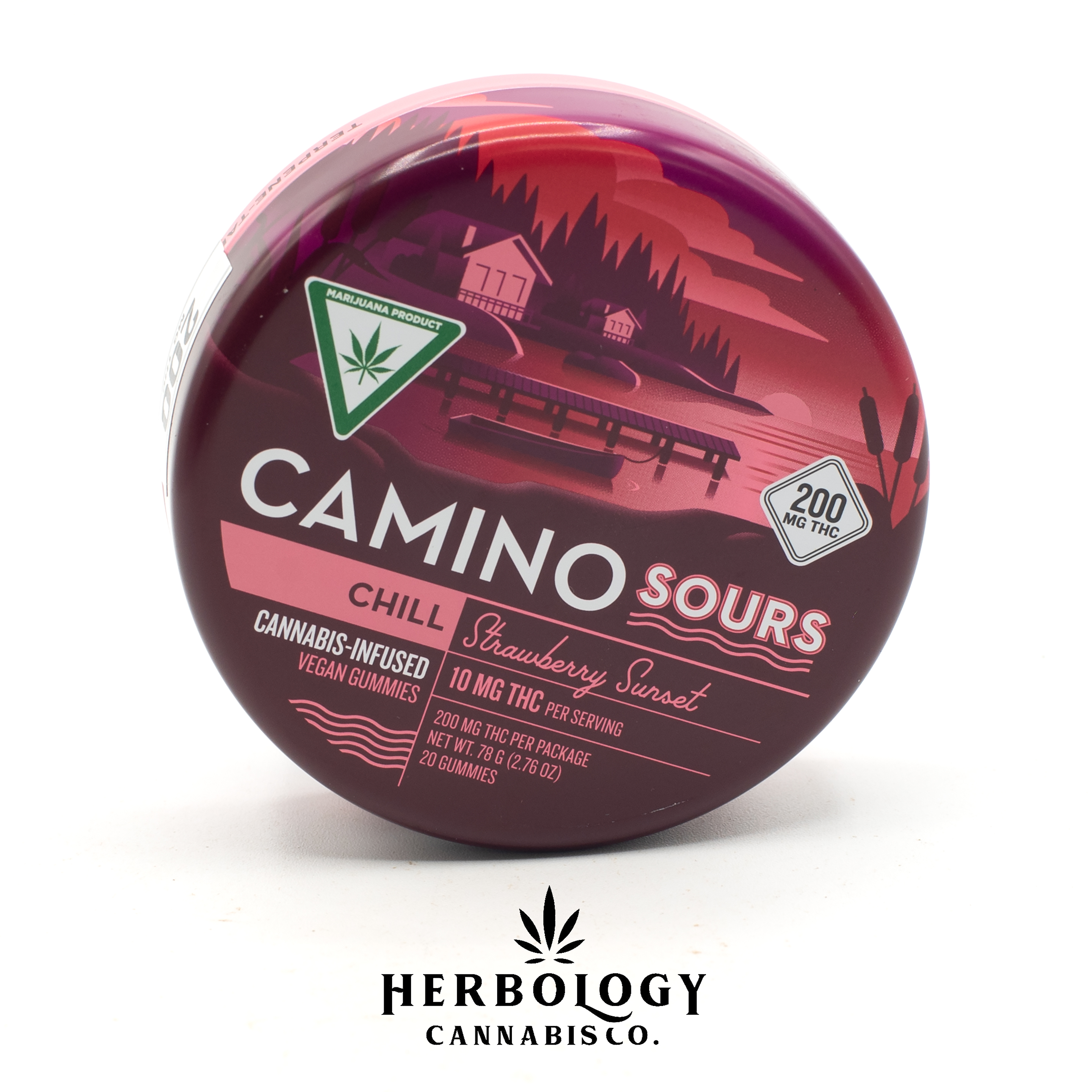 Photograph of product: Camino | Gummy | Sour Strawberry Sunset | 200mg
