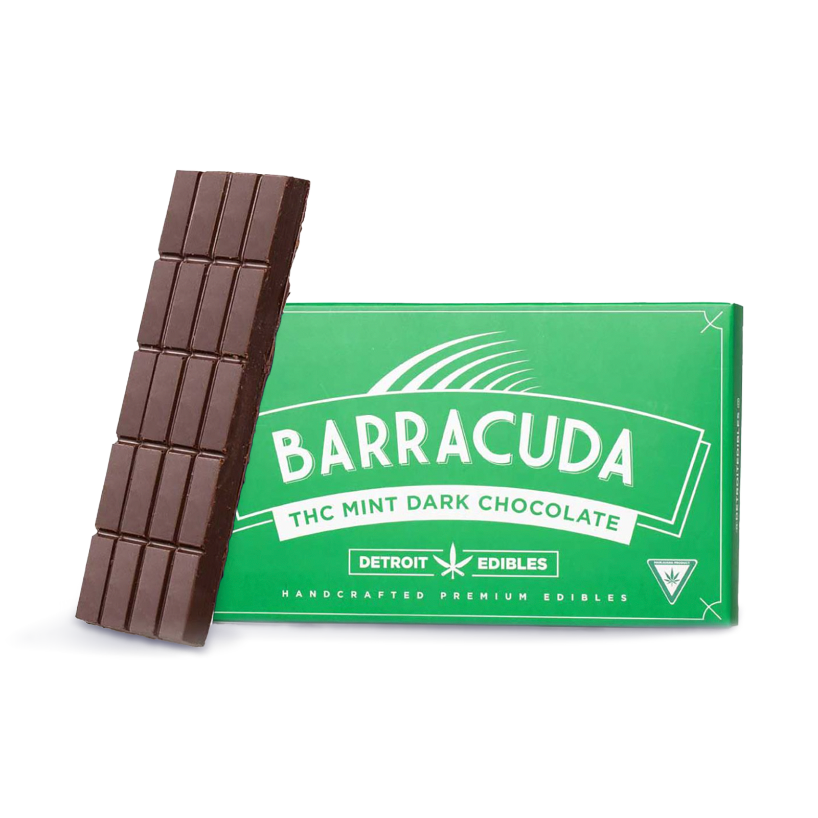 Photograph of Product: Mint Dark Chocolate Barracuda Bar | 200mg