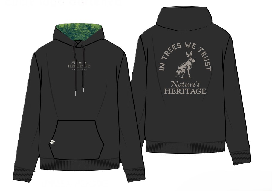 Photograph of product: Nature's Heritage Unisex Black Hoodie S