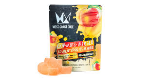 Photograph of product: West Coast Cure Peach Mango Hash Gummies 100mg