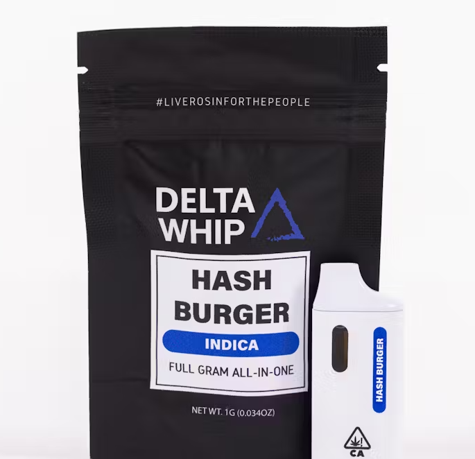 Photograph of product: Catalyst Delta Whip au chocolat Burger Live Rosin AIO 1g