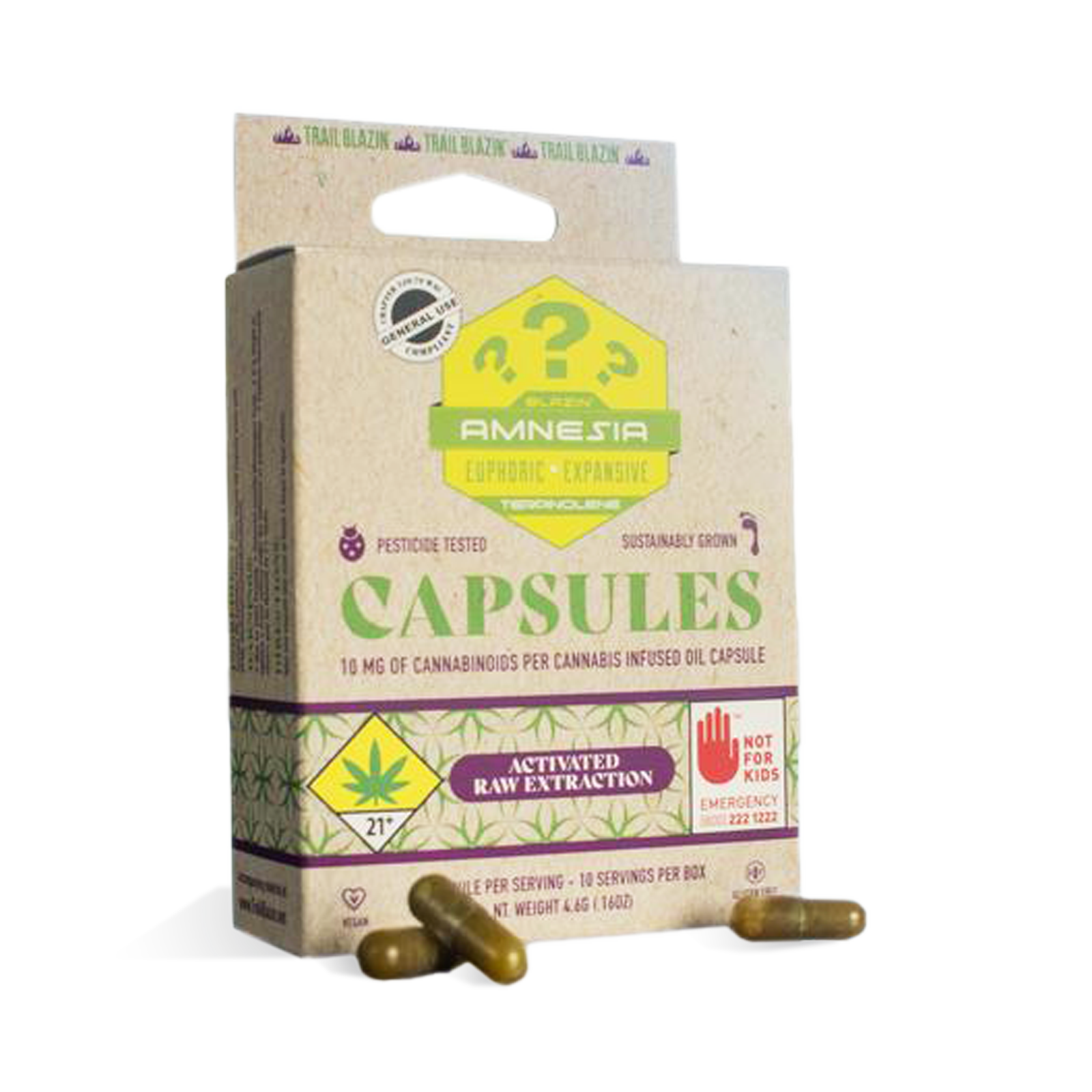 Photograph of Product: Amnesia Capsules 10-pack