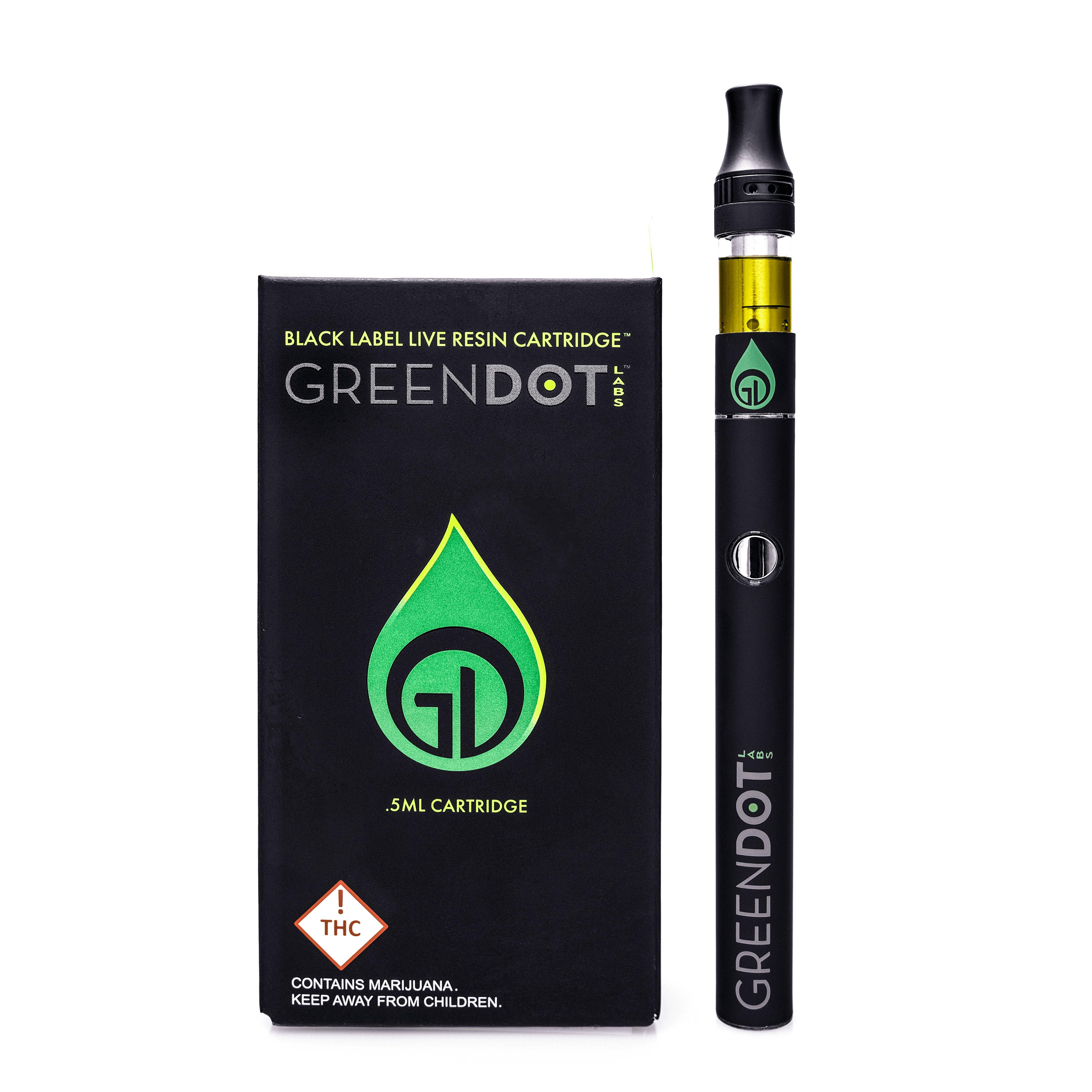 Photograph of product: Green Dot ROYGBIV Blue BL 500mg Cartridge