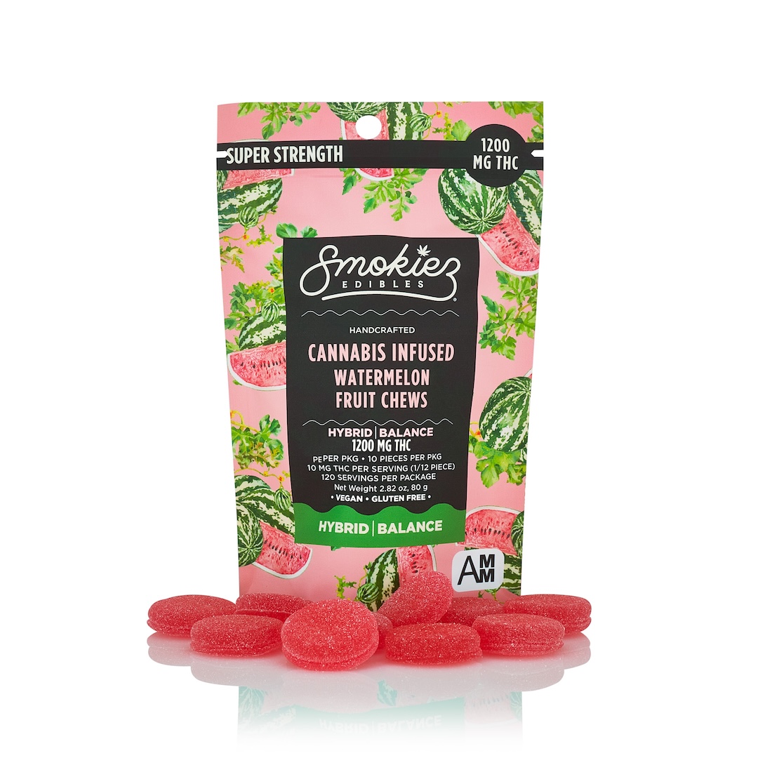 Photograph of product: Smokiez - Edible - Gummies - Sweet Watermelon - Hybrid - 1200MG