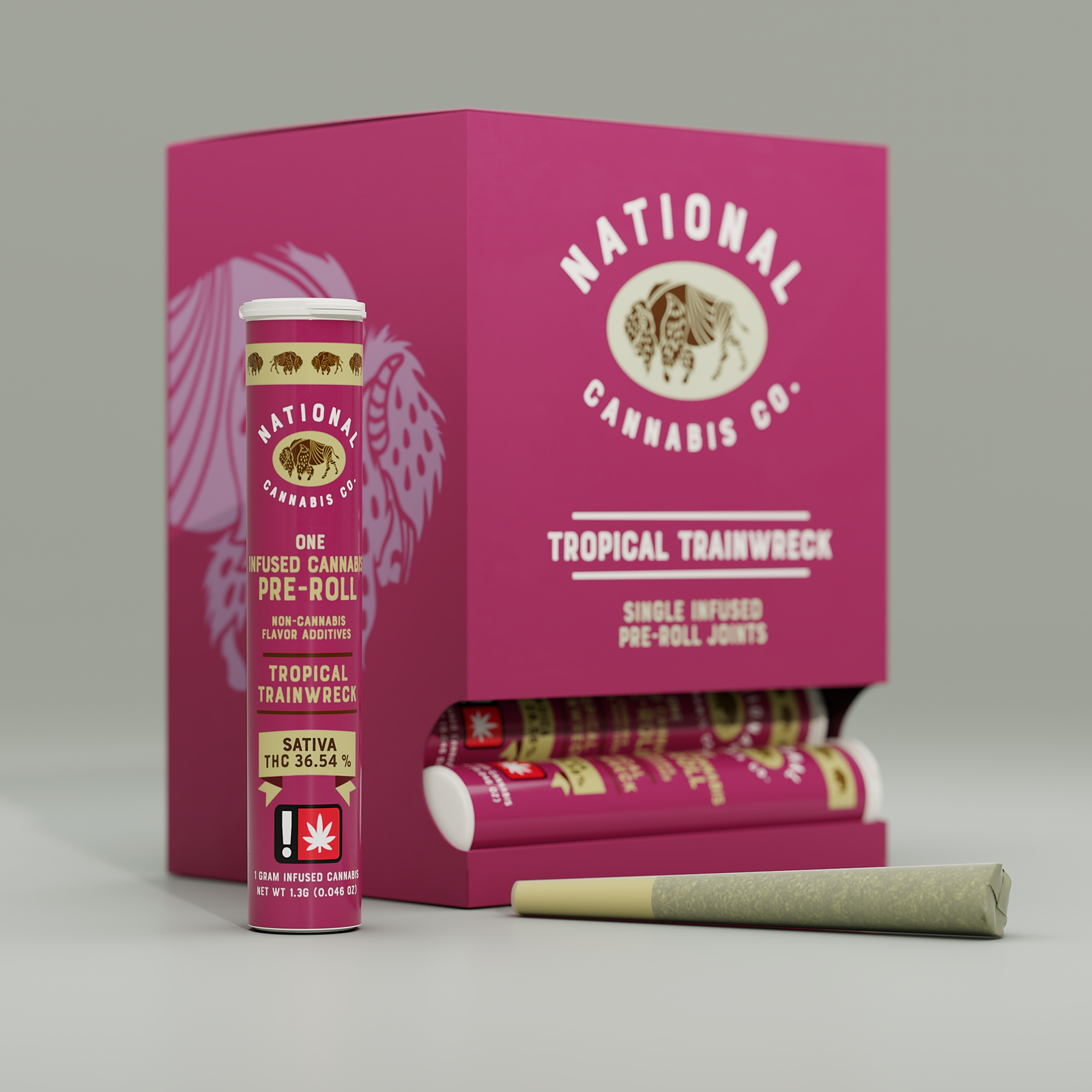 Photograph of product: National Oui'd - Tropical Trainwreck Infused Pre-Roll