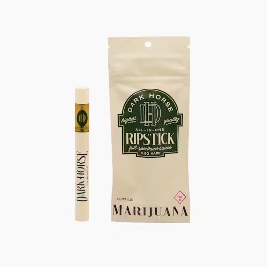 Photograph of product: Dark Horse Ripstick Ghost OG Live Resin Vape | 0.5g