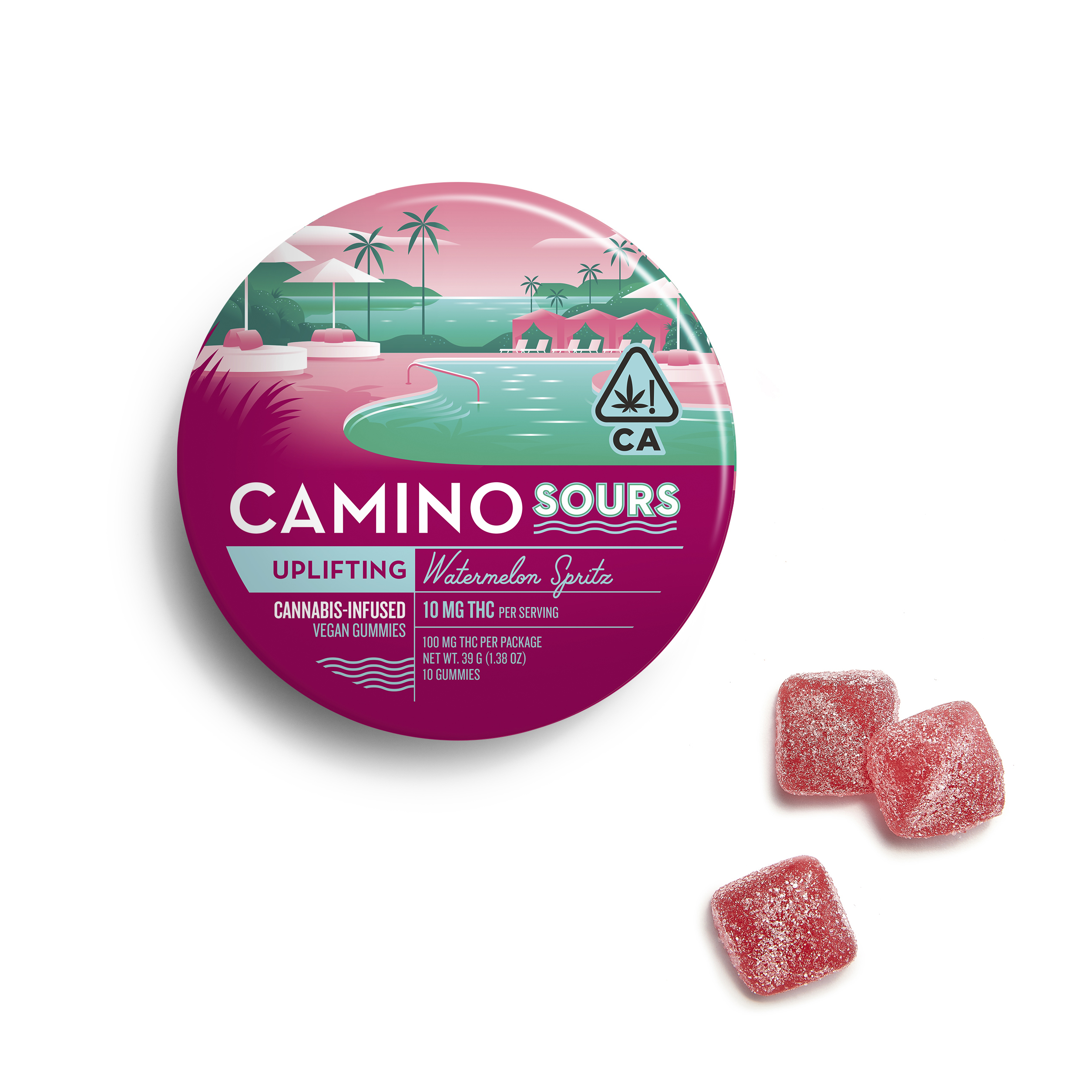 Photograph of Product: Camino - Sour Watermelon Spritz (Sativa) Edible 100mg
