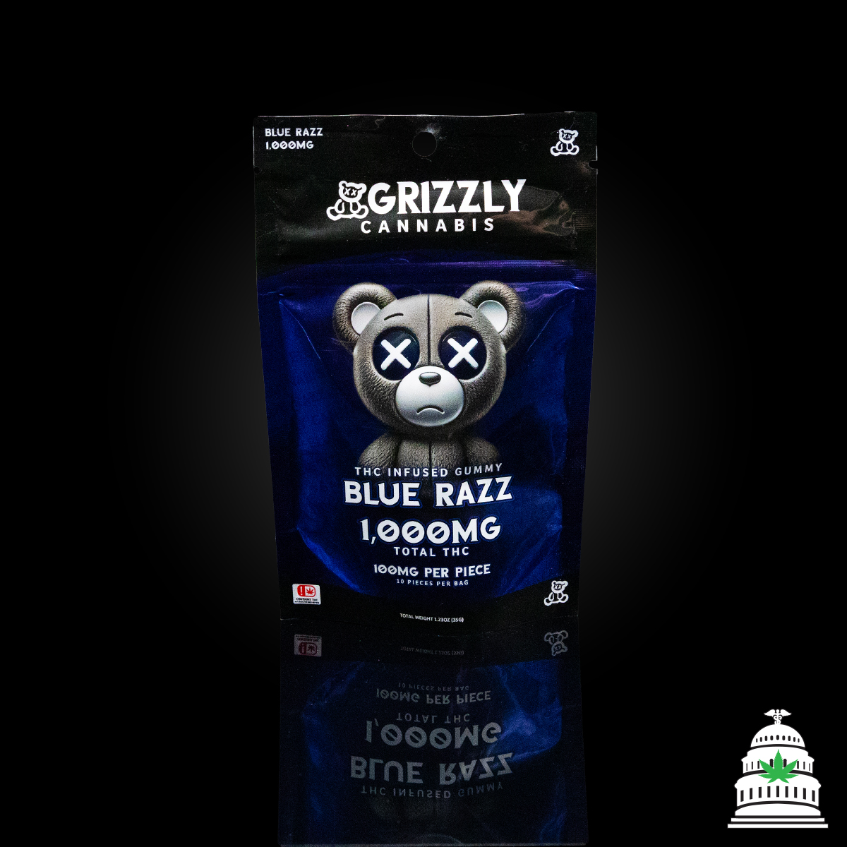 Photograph of product: Blue Raz - Grizzly Gummies