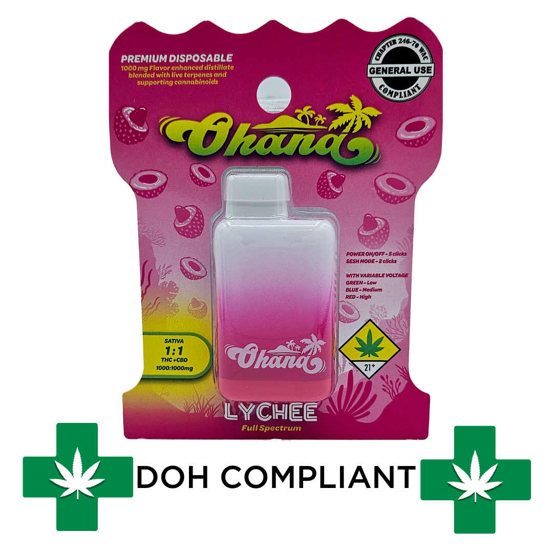 Photograph of product: DOH | Lychee 1:1 CBD Disposable | 2g