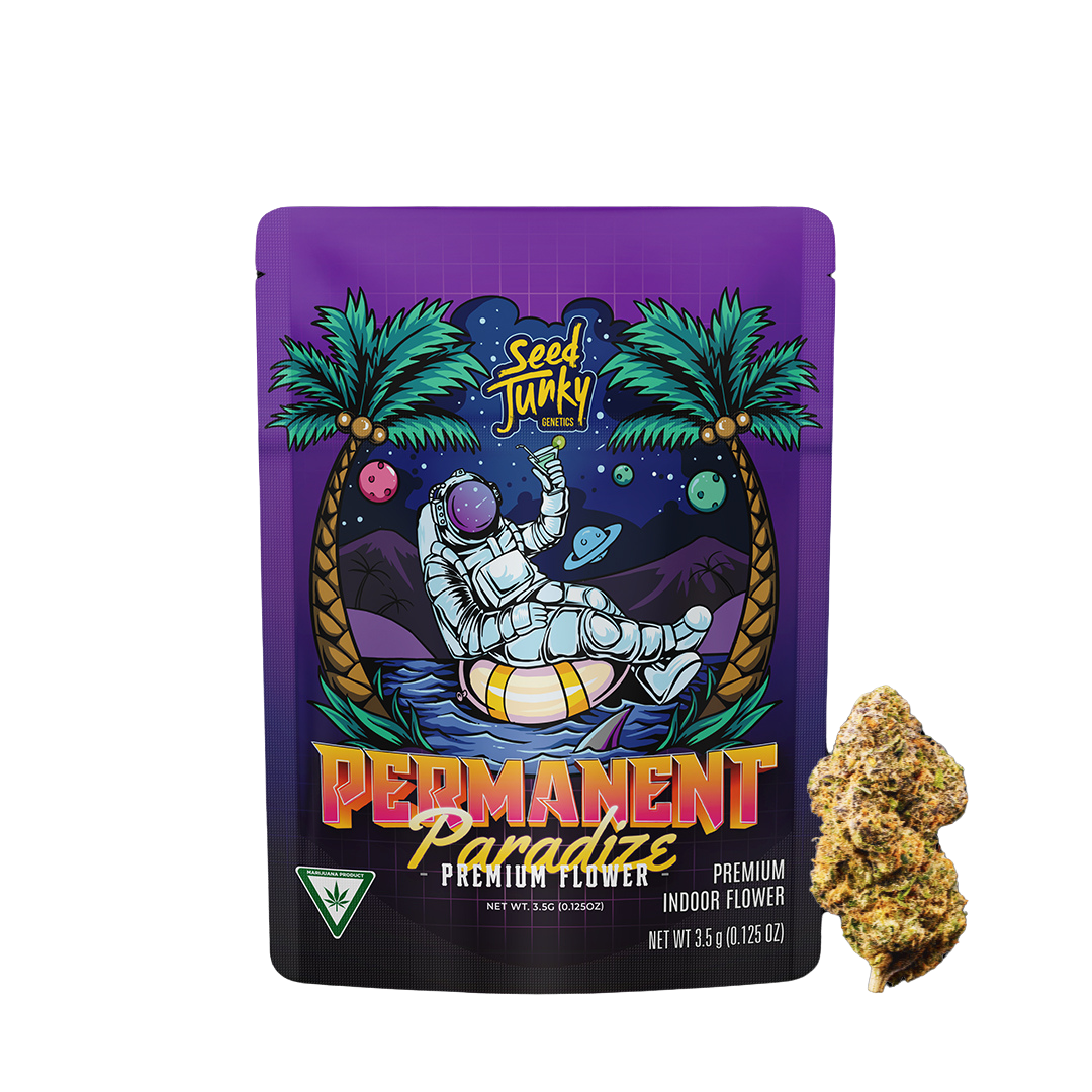Photograph of product: Seed Junky | Permanent Paradize Prepackaged Flower | 3.5g