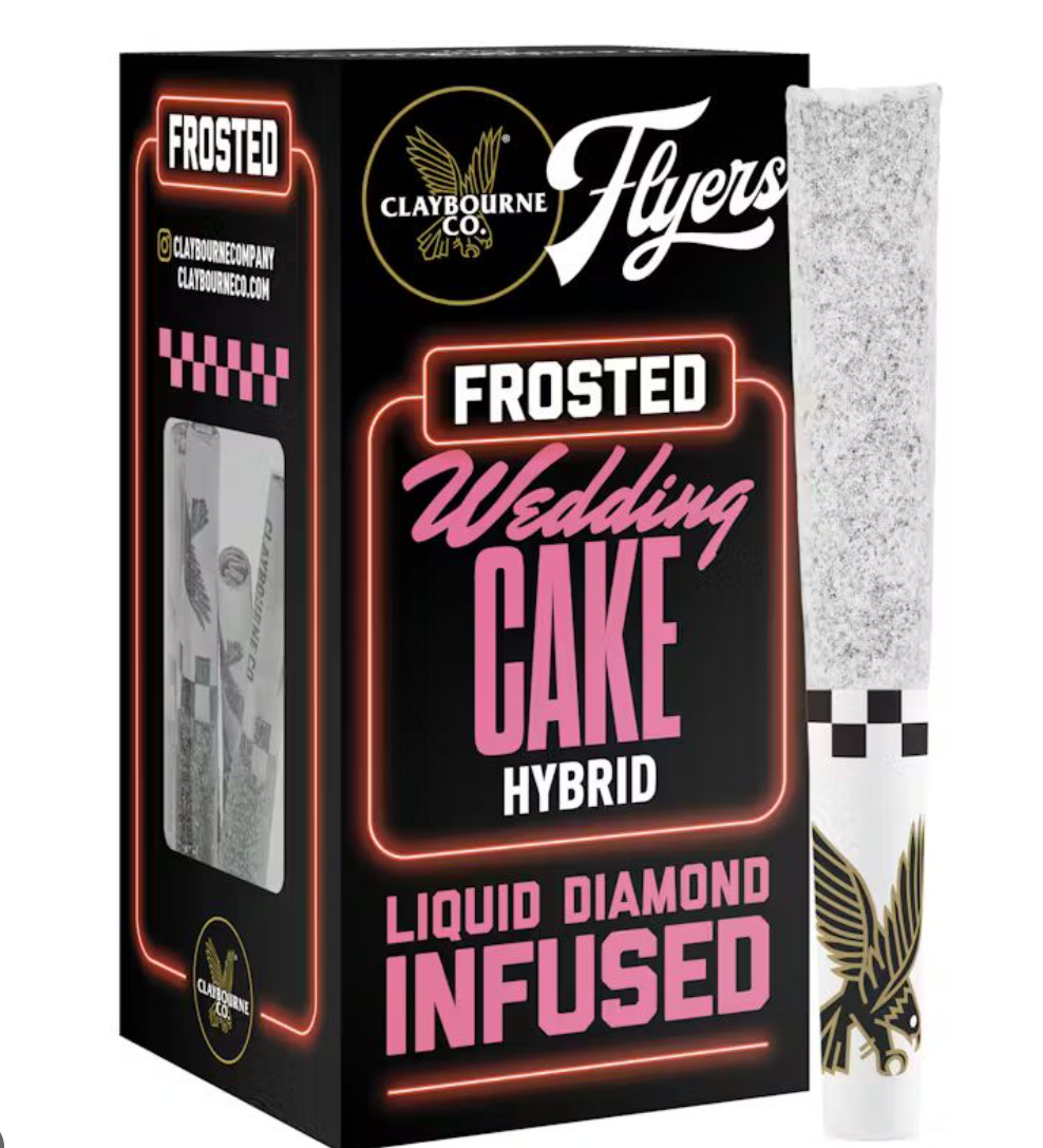 Photograph of product: WEDDING CAKE 2.5G DIAMOND INFUSED 5 PACK PREROLLS