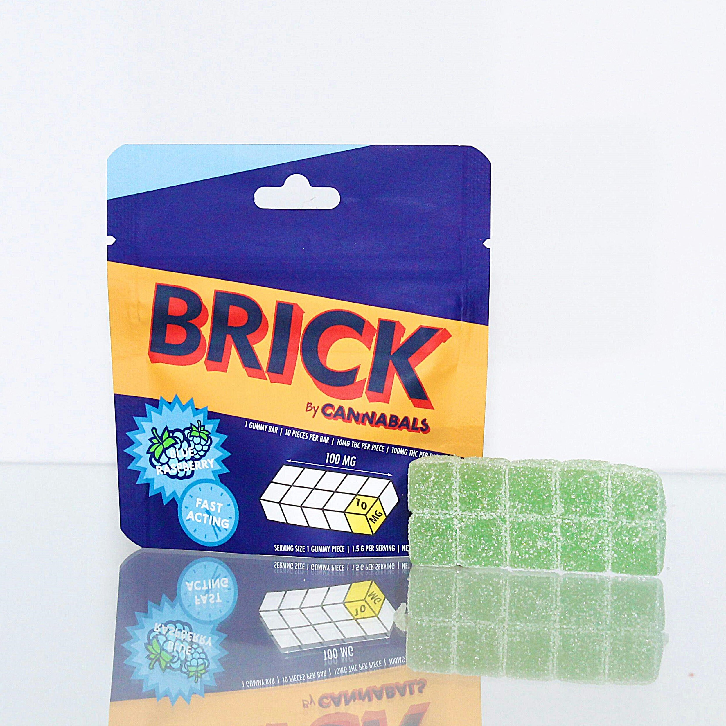 Photograph of product: Cannabals - Blue Raspberry Brick Gummy - 100mg