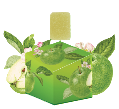Photograph of product: Sour Apple Oui'd Gummies 100mg [E31]