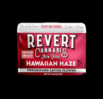 Photograph of product: Hawaiian Haze | Preground Kief Infused Flower | 14g (S)