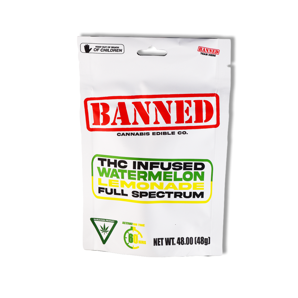 Photograph of product: Banned | Watermelon Lemonade Gummy Clusters | 4x50mg | 200mg