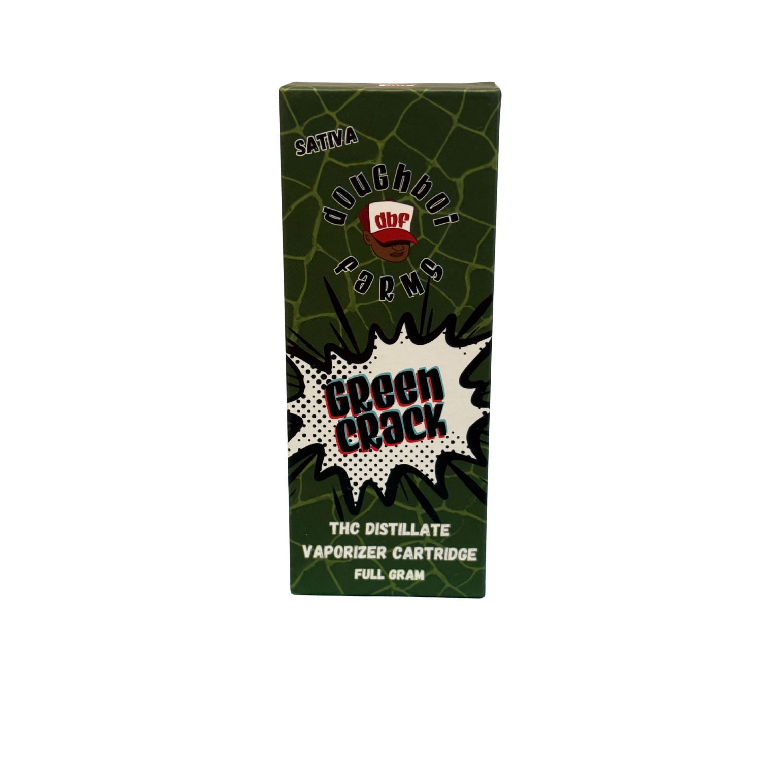 Photograph of product: Distillate Vape Cartridge - 1g I Doughboi Farms |  Green Crack