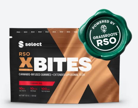 Photograph of product: CHERRY PIE | 100 MG | RSO X-BITES | 10 PACK