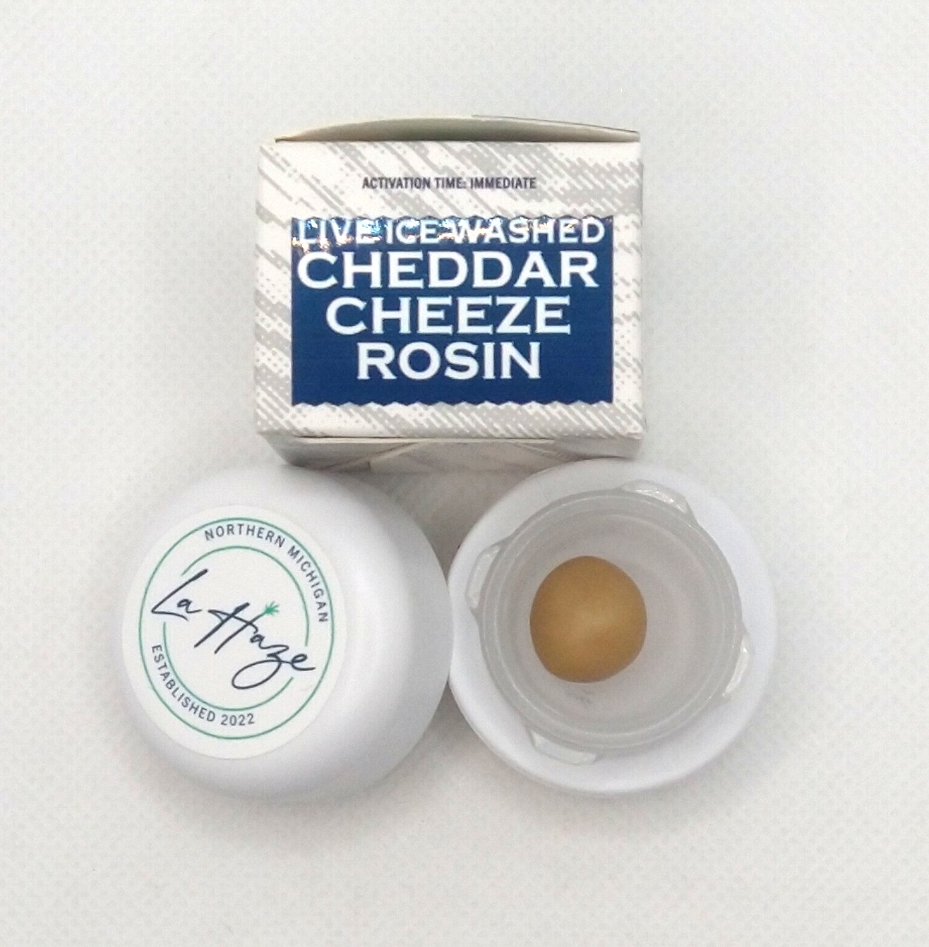 Photograph of product: La Haze | Cheddar Cheese | Live Rosin Oui'd