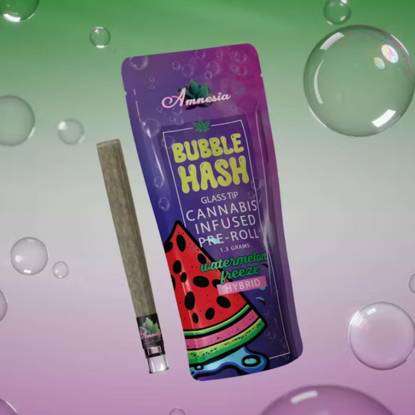 Photograph of product: Amnesia - Watermelon Freeze 1.3g Bubble au chocolat PR