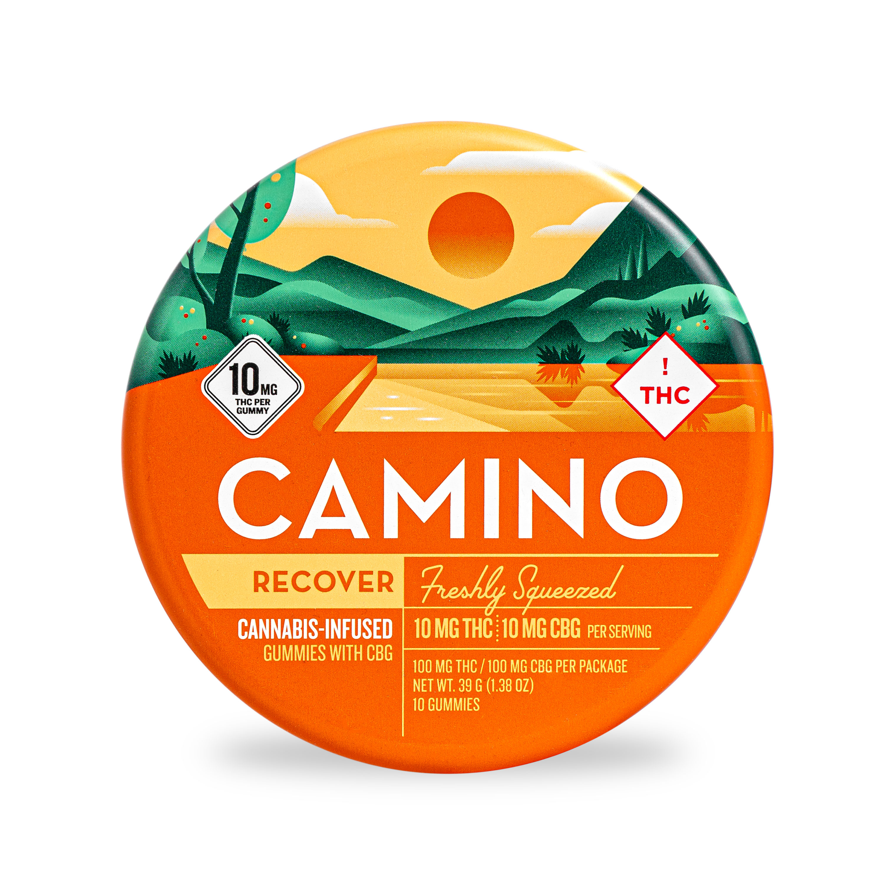 Photograph of product: Freshly Squeezed 10mg THC 10mg CBG - 100mg