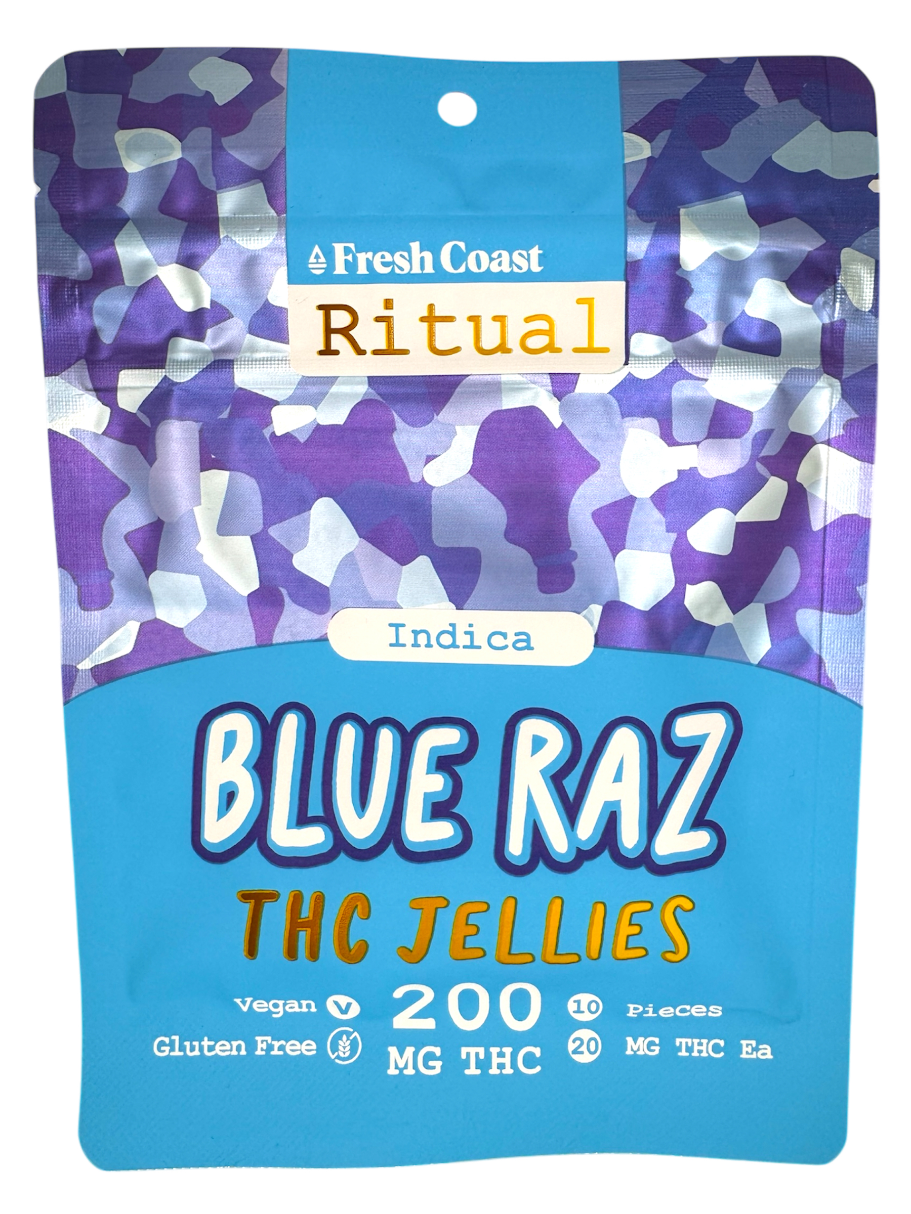 Photograph of product: 200mg Blue Raspberry Ritual Gummies