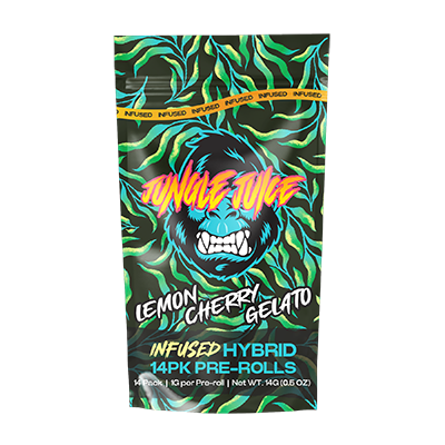 Photograph of product: Jungle Juice - 14pk 1g Infused Prerolls - (14g) - Hybrid - **LEMON CHERRY GELATO**