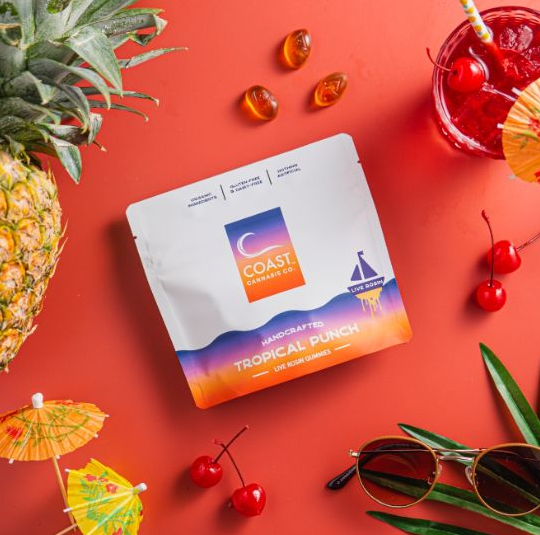 Photograph of product: Gummies - Tropical Punch - Live Rosin - 20Pcs - 100mg