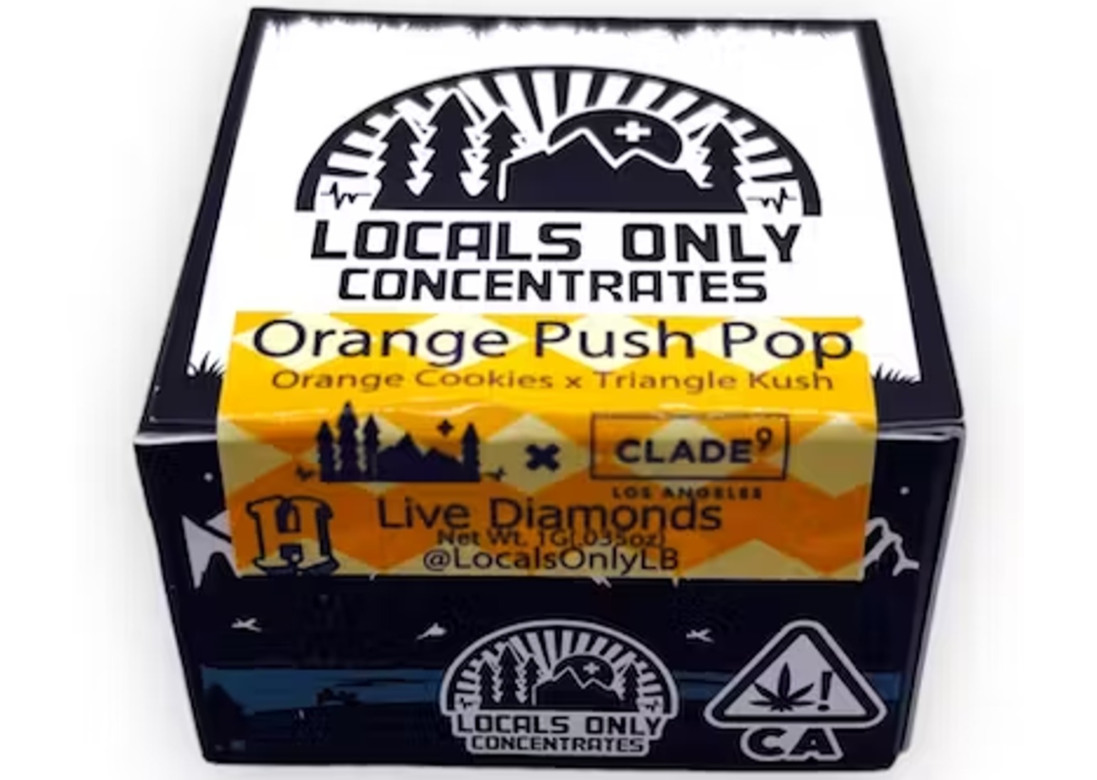 Photograph of product: Locals Only- Orange Push Pop (Wet Diamonds) 1g
