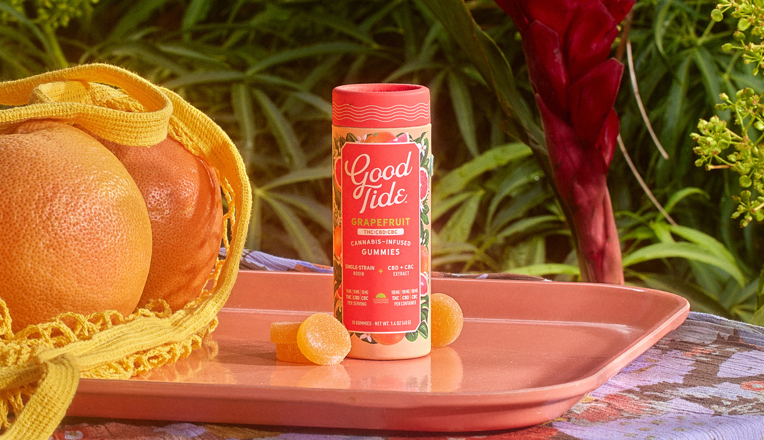 Photograph of Product: Grapefruit Gummy (S) - THC/CBD/ CBC-Good Tide